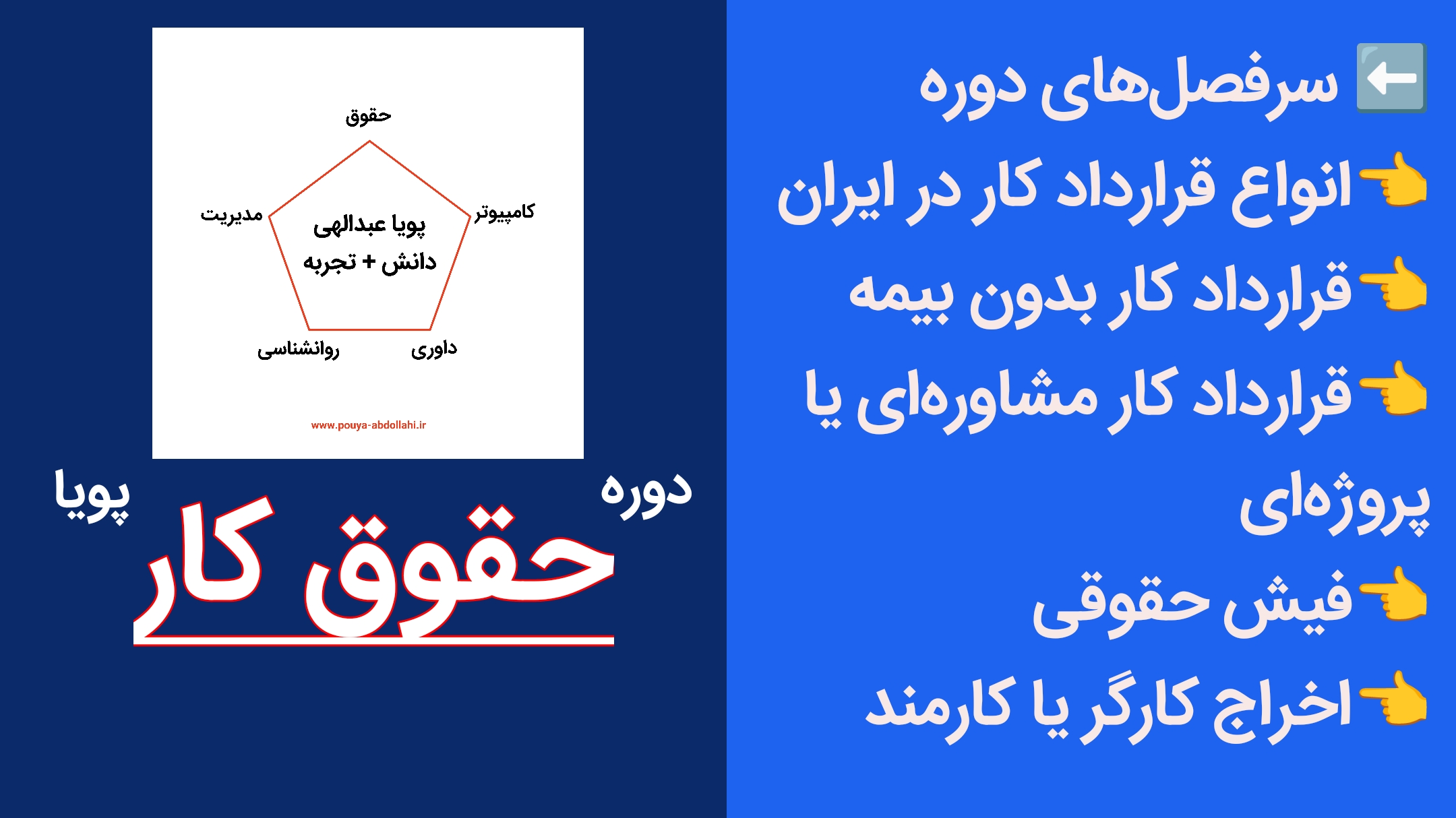 سرفصل‌های دوره حقوق کار پویا